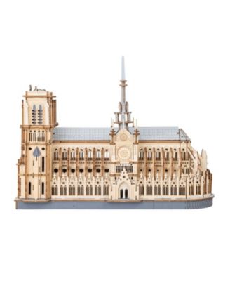 Paris Cathedral 3D Wooden Puzzle, Ages 14+