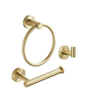 Bathroom Hardware Set Toilet Paper Holder Towel Ring Robe Hook Wall Mount