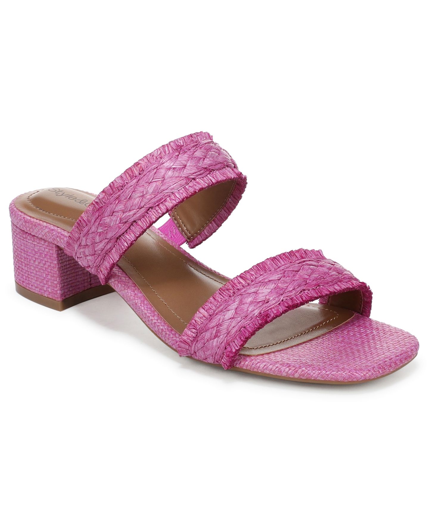 Женские сандалии Style & Co Vickyy Square Toe Block Heel, цвет: Deep Fuschia — фото 1
