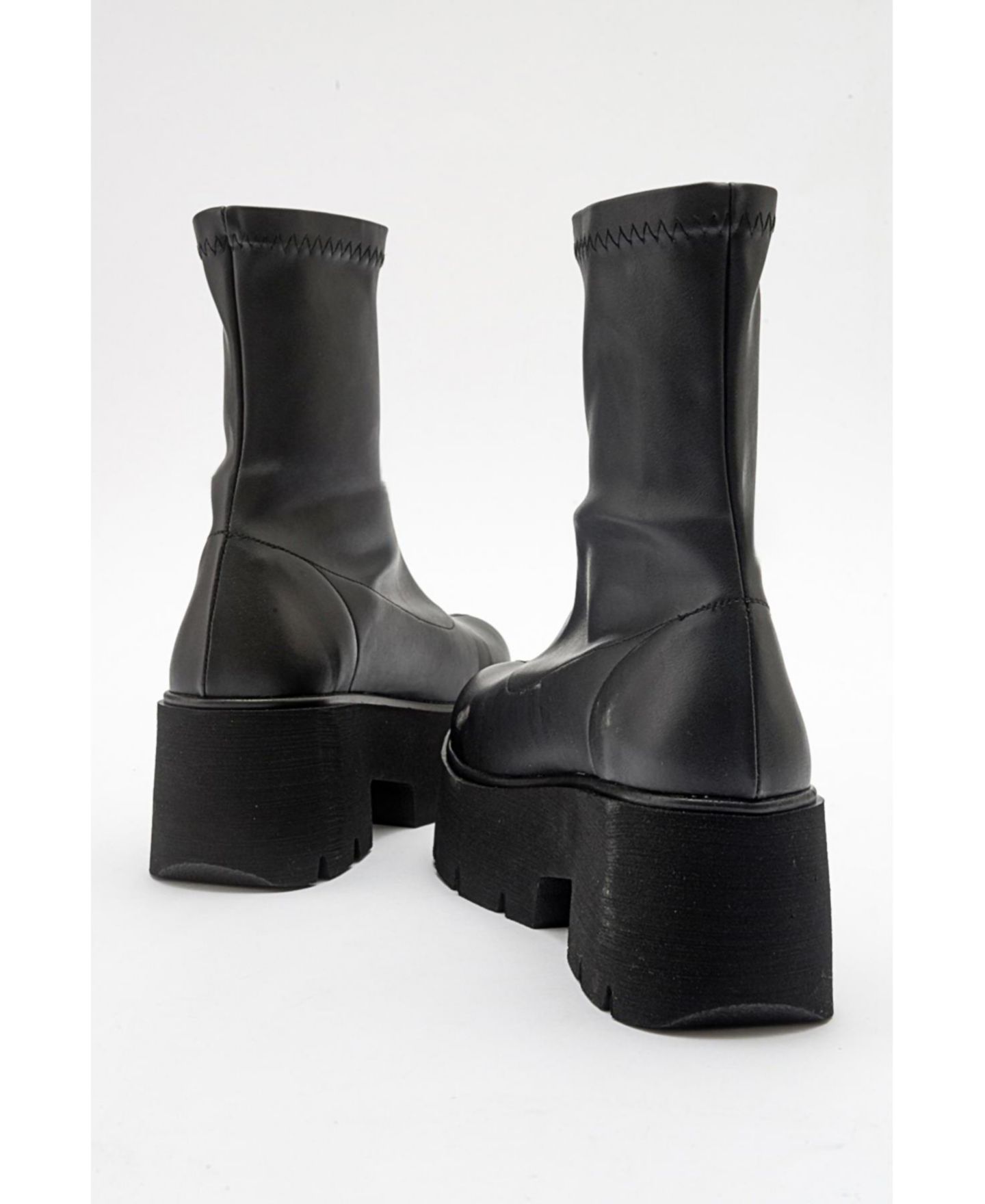 Женские ботинки Prologue Shoes Ovil на платформе с молнией, цвет: Чёрный — фото 7