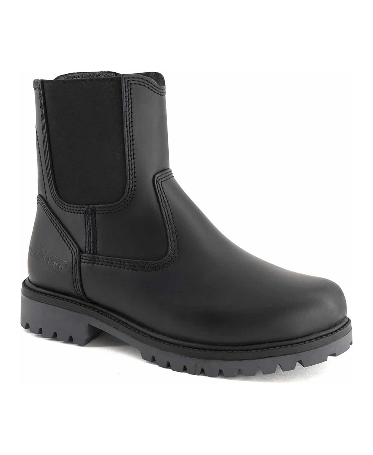 Forastero Men's Low Leather Round-Toe Lug-Sole Boots