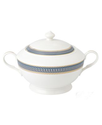 La Luna Collection Bone China Soup Tureen and Lid, Sapphire Design