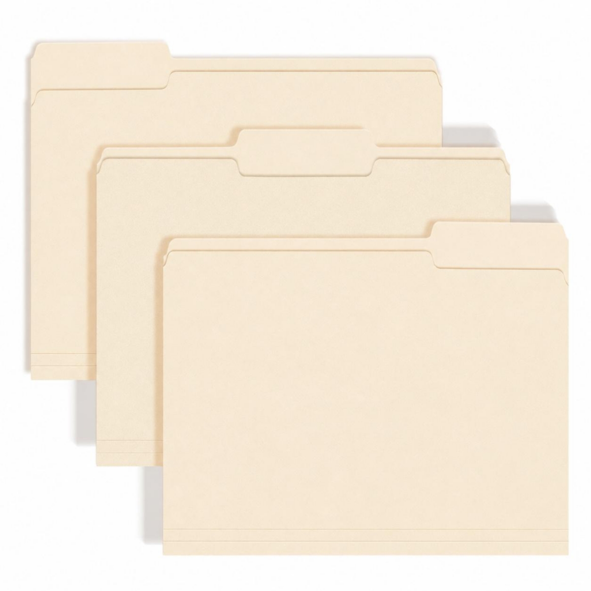 Four Candies Manilla Folders 13 Cut Tab Durable Standard Paper Home Office School Filing Organization - Letter size 100 pack