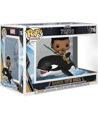 Pop Ride Super Deluxe Marvel Black Panther: Wakanda Forever Namor with Orca 7" Vinyl Figure, Ages 3+