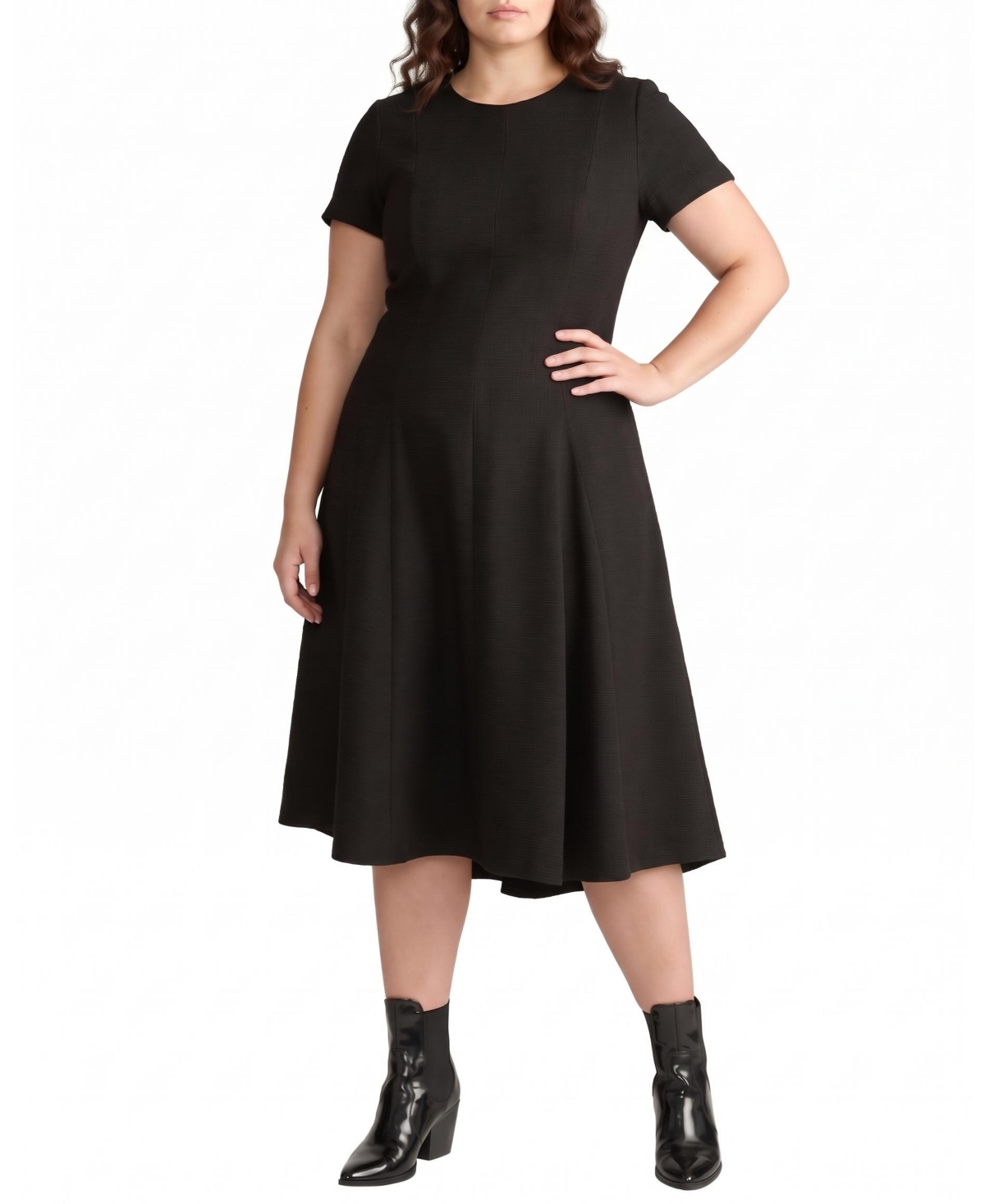 Universal Standard Plus Us x Abisola Ponte Tweed Midi Dress