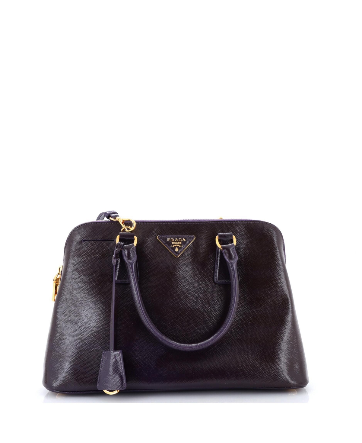 Pre-Owned Prada Medium Promenade Bag Vernice Saffiano Leather