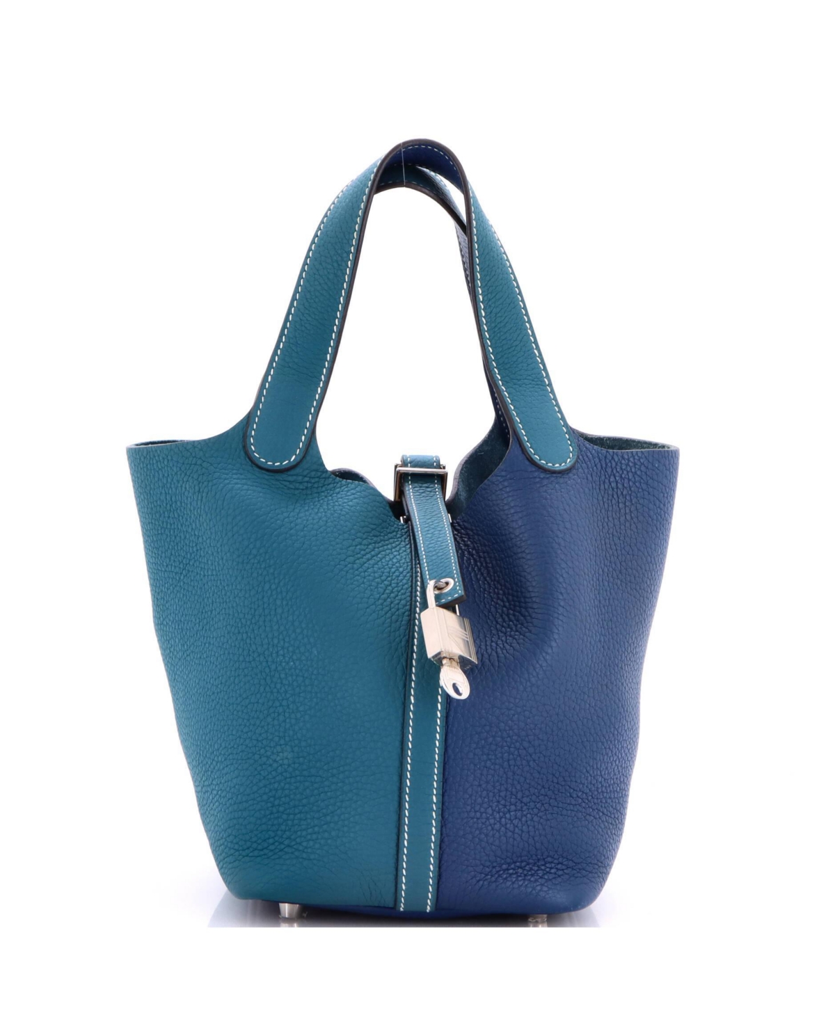 Pre-Owned Hermes Pm Picotin Lock Bag Bicolor Clemence