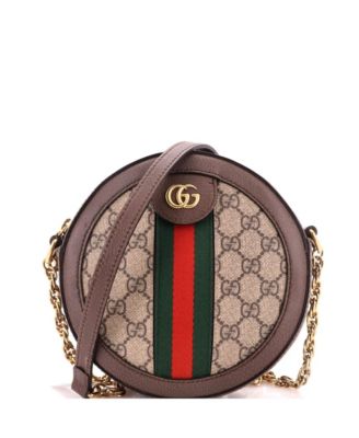 Mini Ophidia Round Shoulder Bag GG Coated Canvas