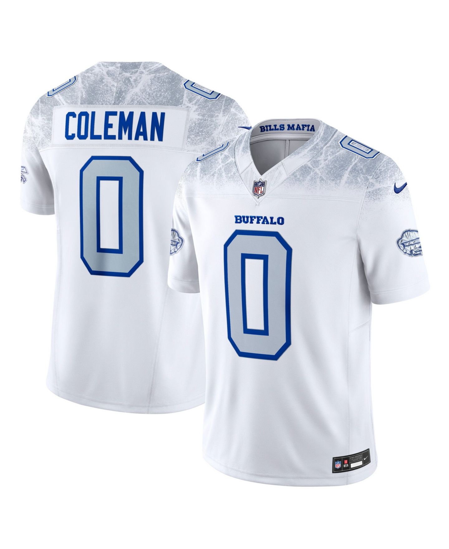 Мужской топ Nike Keon Coleman White Buffalo Bills Rivalries Collection Stitched Limited Jersey — фото 1