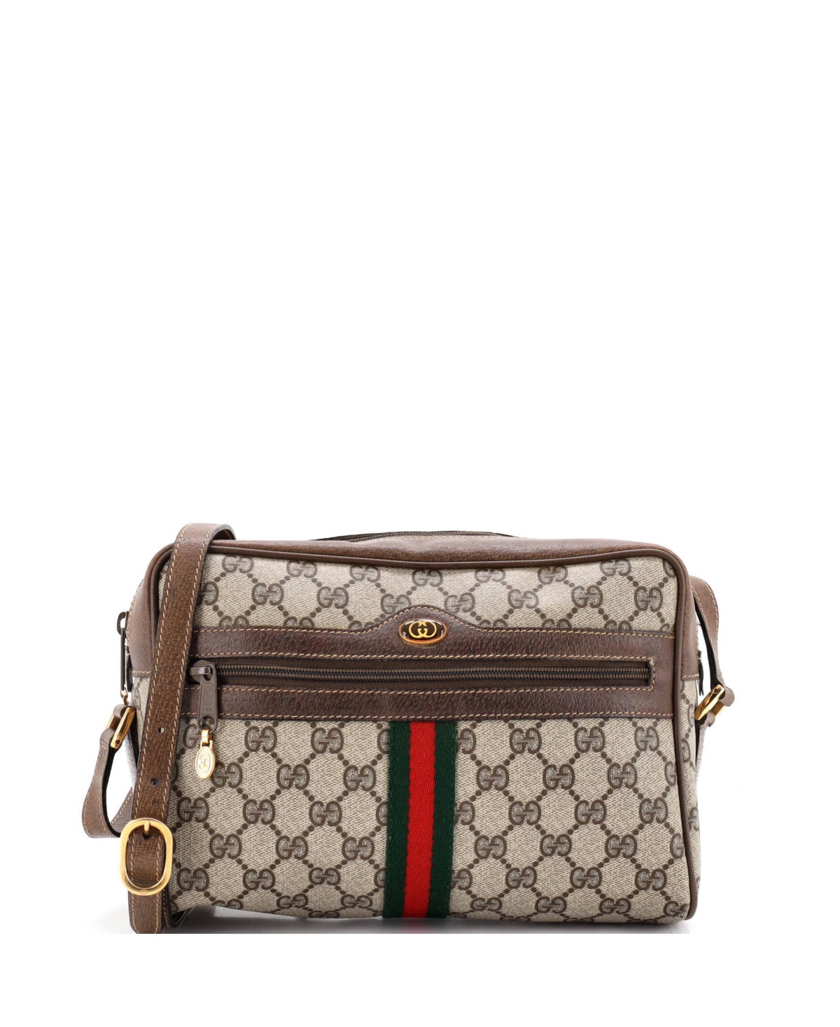 Pre-Owned Gucci Small Ophidia Shoulder Bag Gg Coated Canvas