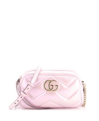 Small GG Marmont Shoulder Bag Chevron Iridescent Leather