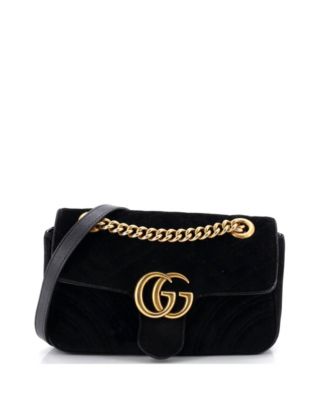 Mini GG Marmont Flap Bag Matelasse Velvet