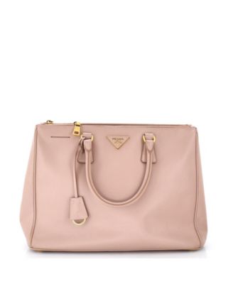 Large Double Zip Lux Tote Saffiano Leather