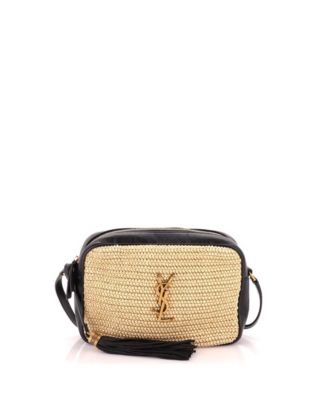 Small Lou Camera Bag Woven Raffia
