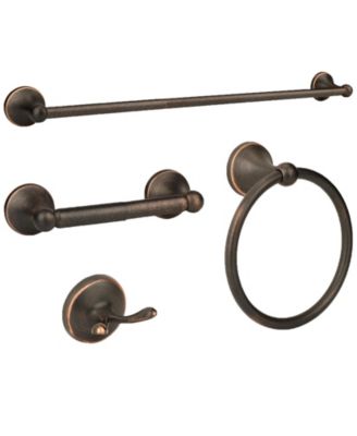 4 Piece Antique Bathroom Hardware Set Oil Rubbed Bronze Towel Bar