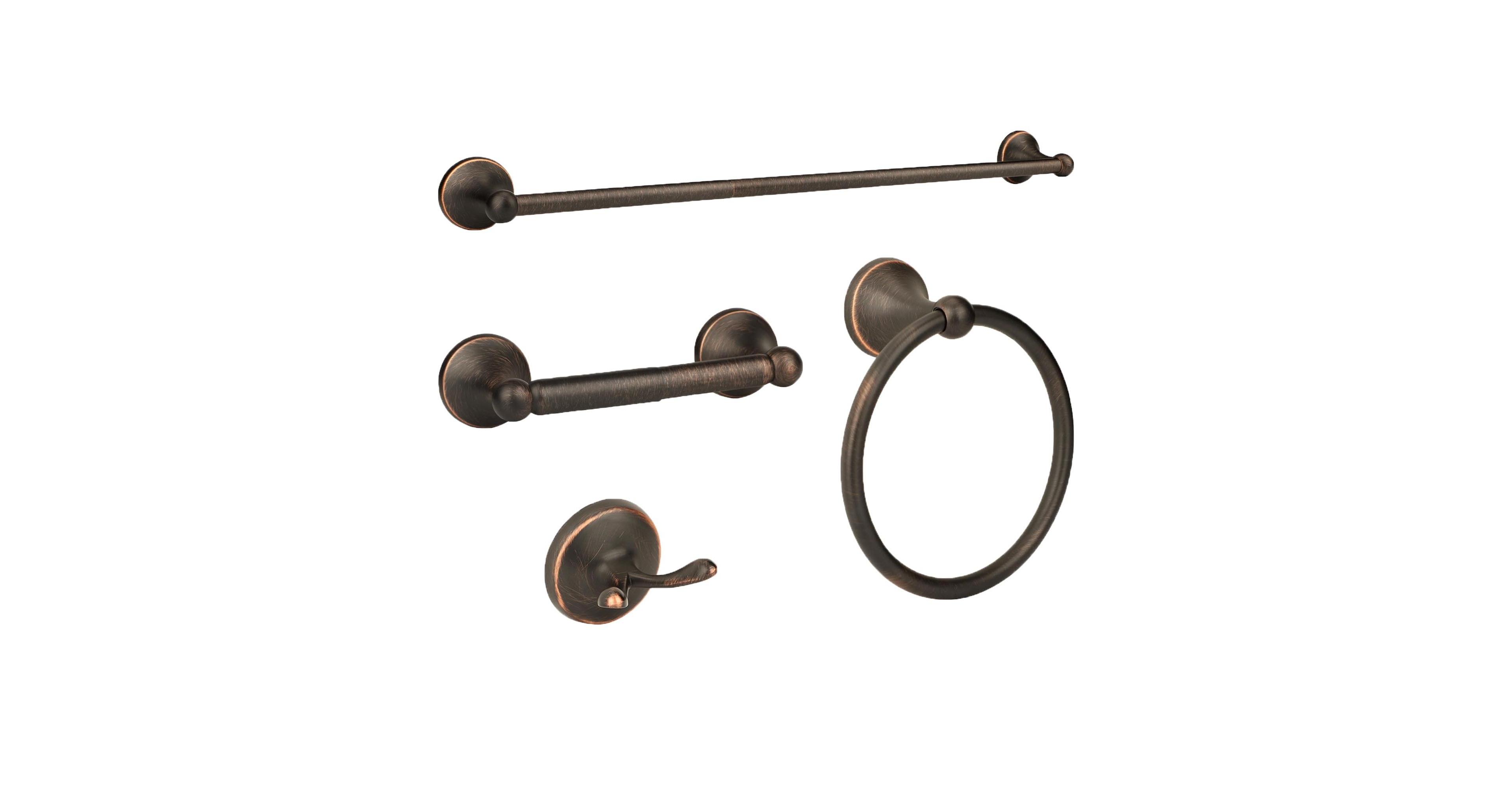 Cyqbd 4 Piece Antique Bathroom Hardware Set Oil Rubbed Bronze Towel Bar