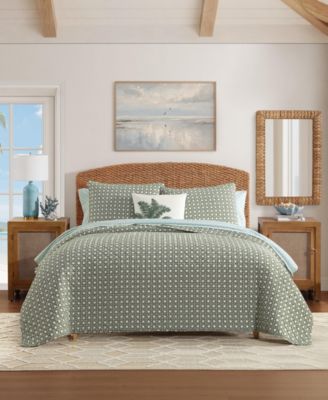 Bahama Trellis Texture Cotton Reversible Quilt Sets
