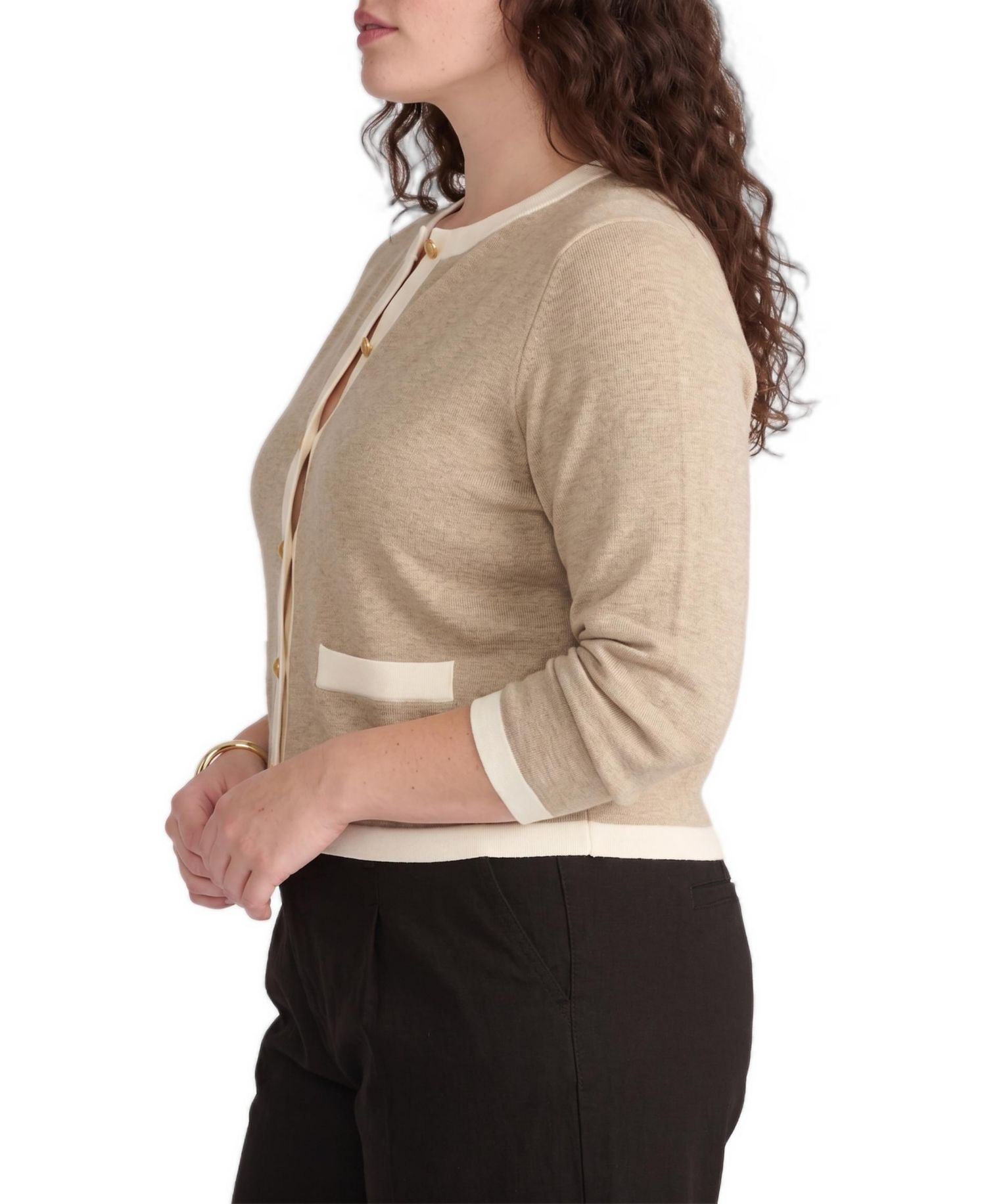 Plus Size Gabrielle Button Front Cardigan