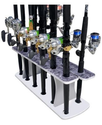 Marine Grade 11 Rod Fishing Rod Holder Bi Level Storage Organizer