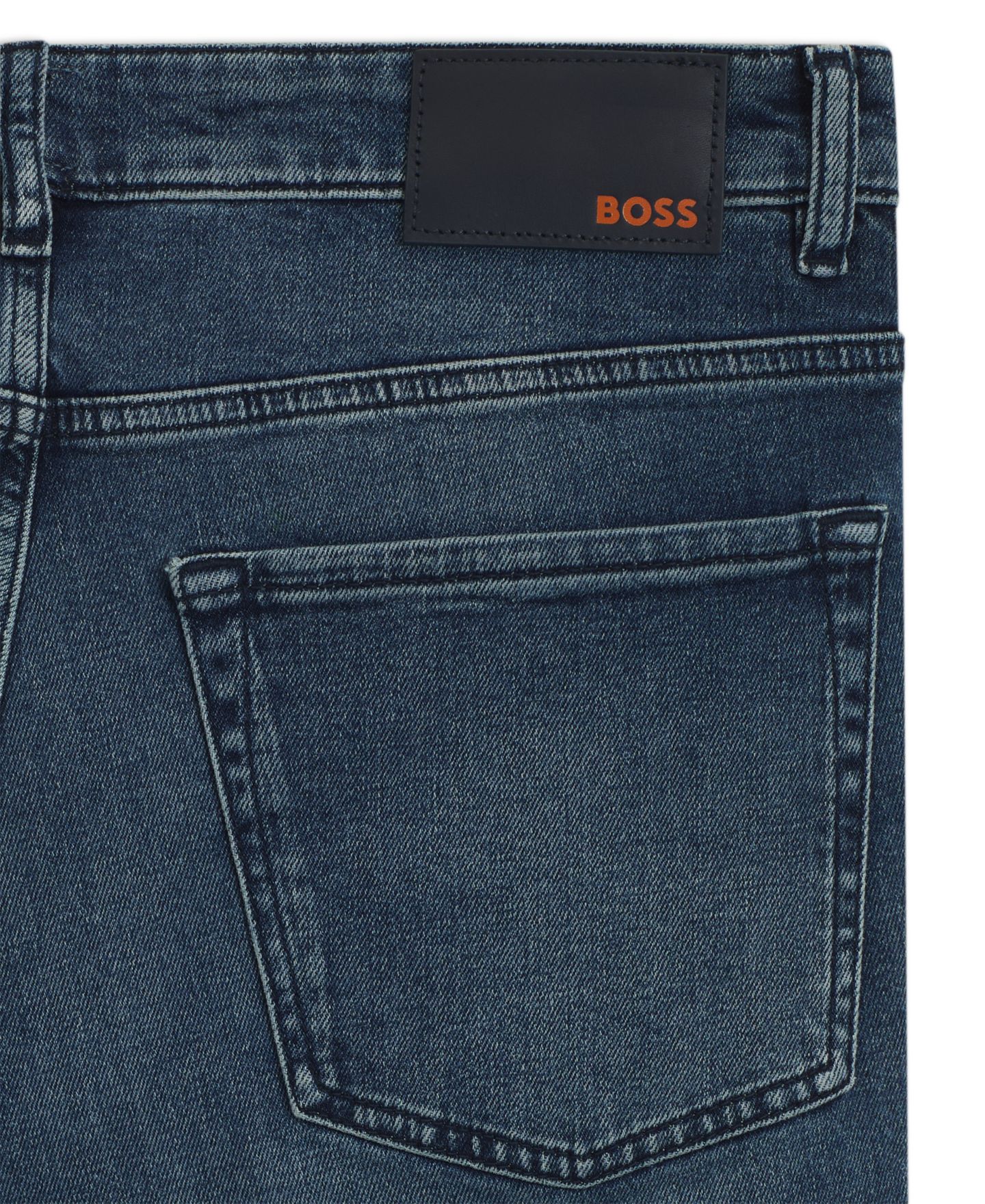 Мужские джинсы Hugo Boss Mid-Blue Comfort-Stretch Regular-Fit, цвет: Средний синий — фото 5