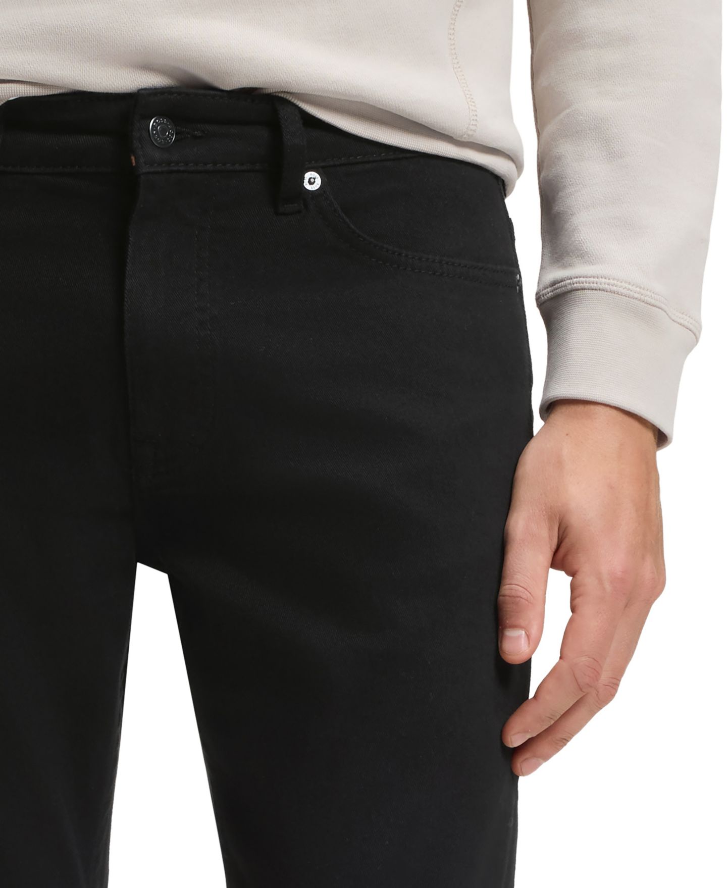 Мужские джинсы Hugo Boss Comfort-Stretch Slim-Fit, цвет: Чёрный — фото 7
