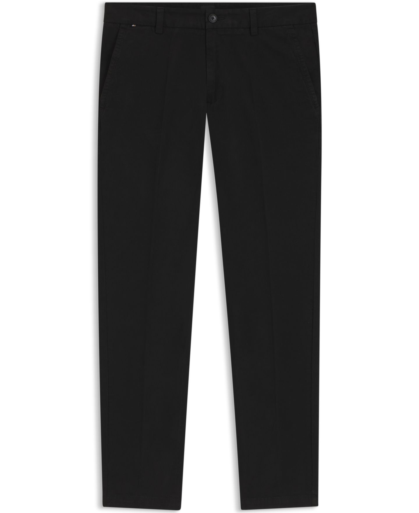 Мужские брюки Hugo Boss Stretch-Cotton Slim-Fit, цвет: Чёрный — фото 2