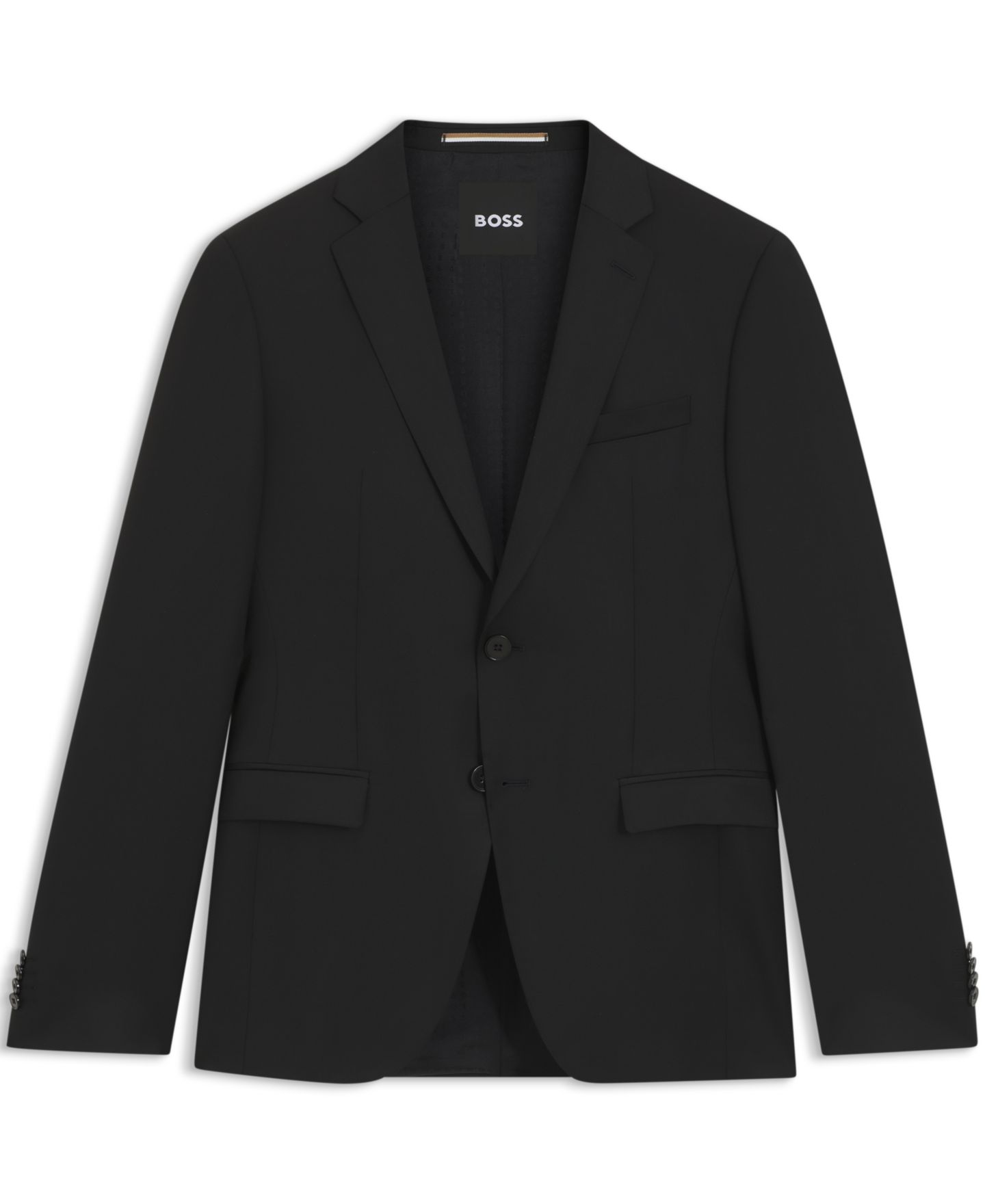 Мужской пиджак Hugo Boss Virgin-Wool Extra-Slim-Fit Suit, цвет: Чёрный — фото 3