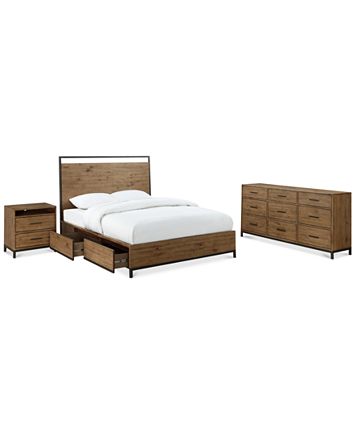 Gatlin Storage Full Bedroom Furniture 3 Pc Set Full Bed