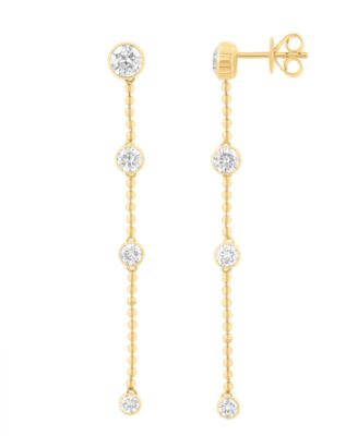 Round Lab-Grown Diamond Earrings (1-7/8 ct. t.w.) in 14k Yellow Gold