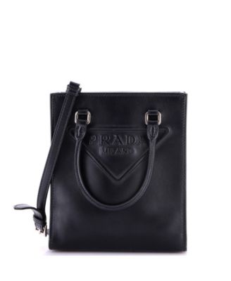 Mini Logo Drill Tote Leather