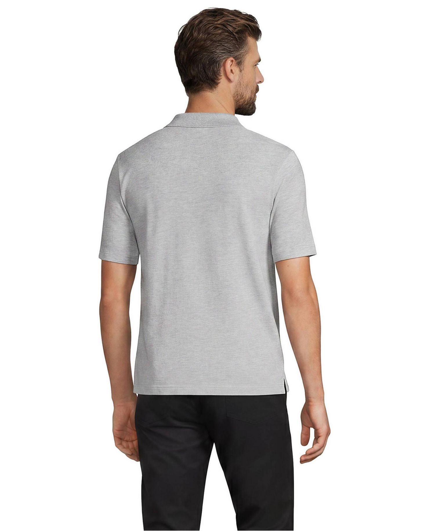 Men's Short Sleeve Basic Mesh Polo Shirt