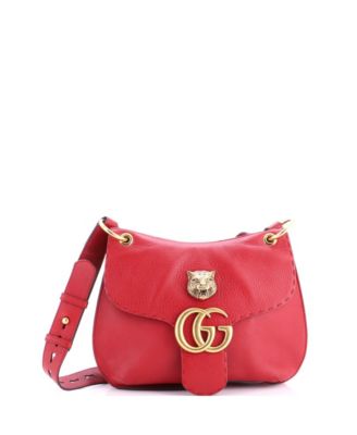 Medium GG Marmont Animalier Shoulder Bag Leather