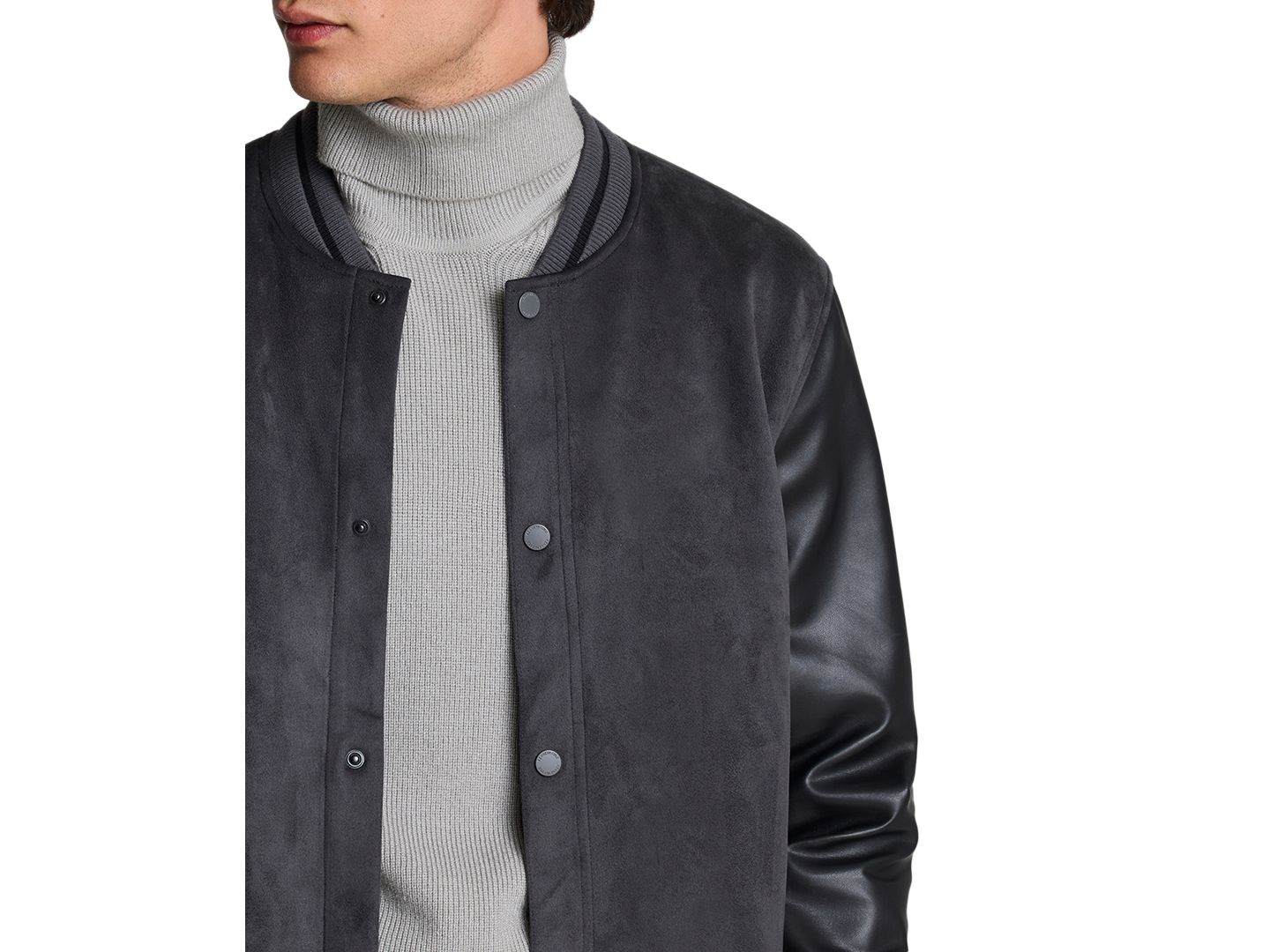 Мужская куртка Kenneth Cole Bomber Classic-Fit, цвет: Угольный — фото 2
