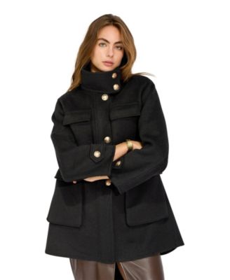 Women's On The Move Utility Wool-Blend Drawstring-Waist Jacket