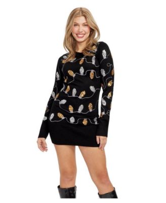 Women's Light Strand Sequin Sweater Dress