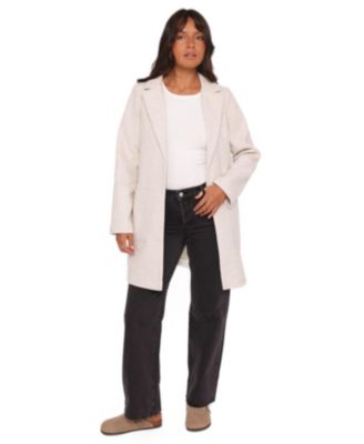 Women's Kirsten Notch-Collar Open-Front Coatigan
