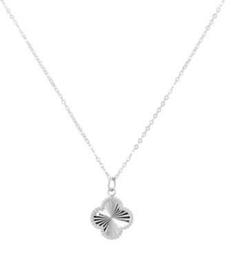 Cable Chain Pendant in 10k White Gold