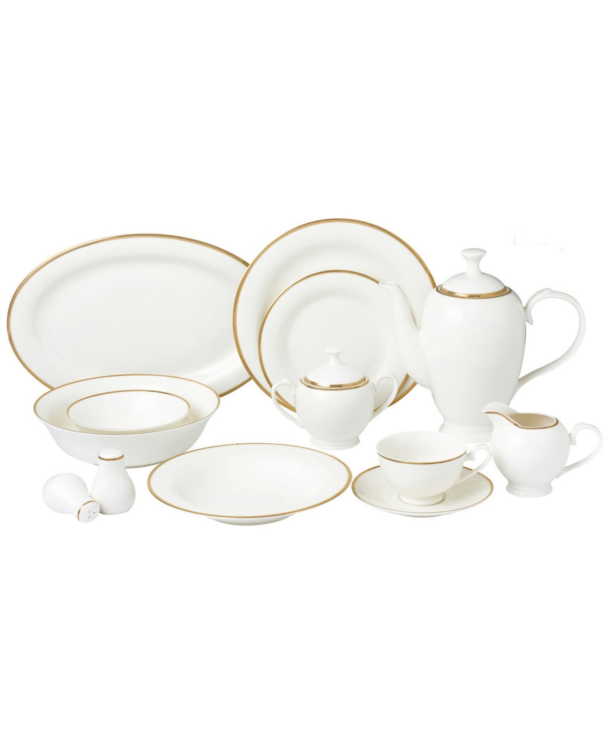 Lorren Home Trends Daisy 57-pc Dinnerware Set, Service for 8