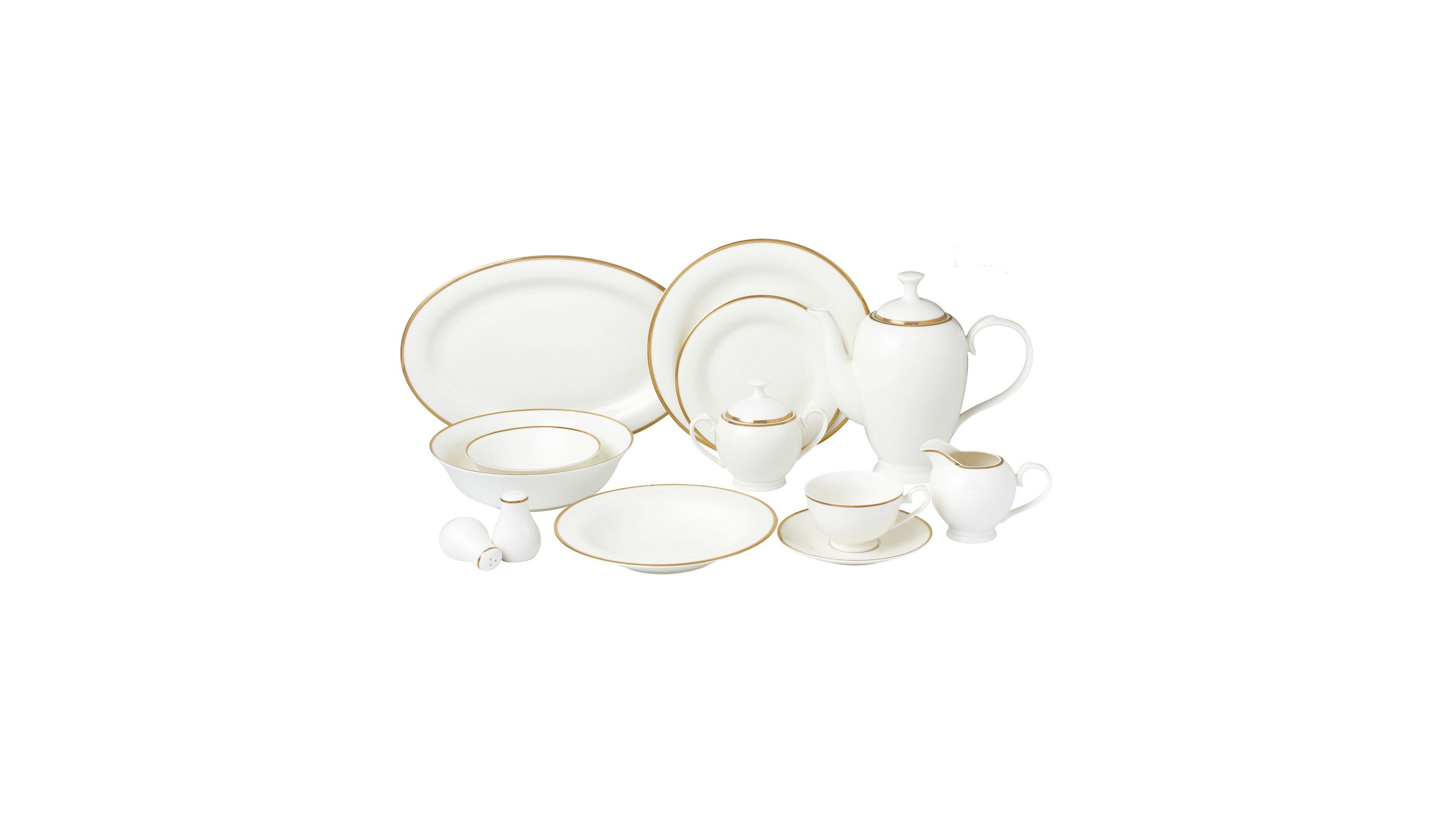 Lorren Home Trends Daisy 57-pc Dinnerware Set, Service for 8