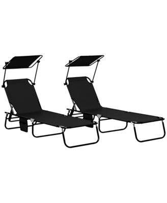 Outdoor Chair, Folding Design, Adjustable Backrest, Storage Pockets for Camping, Travel and Outdoor Activities