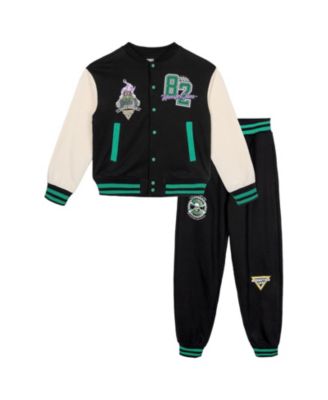 Toddler Boys' 2T-5T Grave Digger Fleece Varsity Jacket and Pants, 2-Piece Set