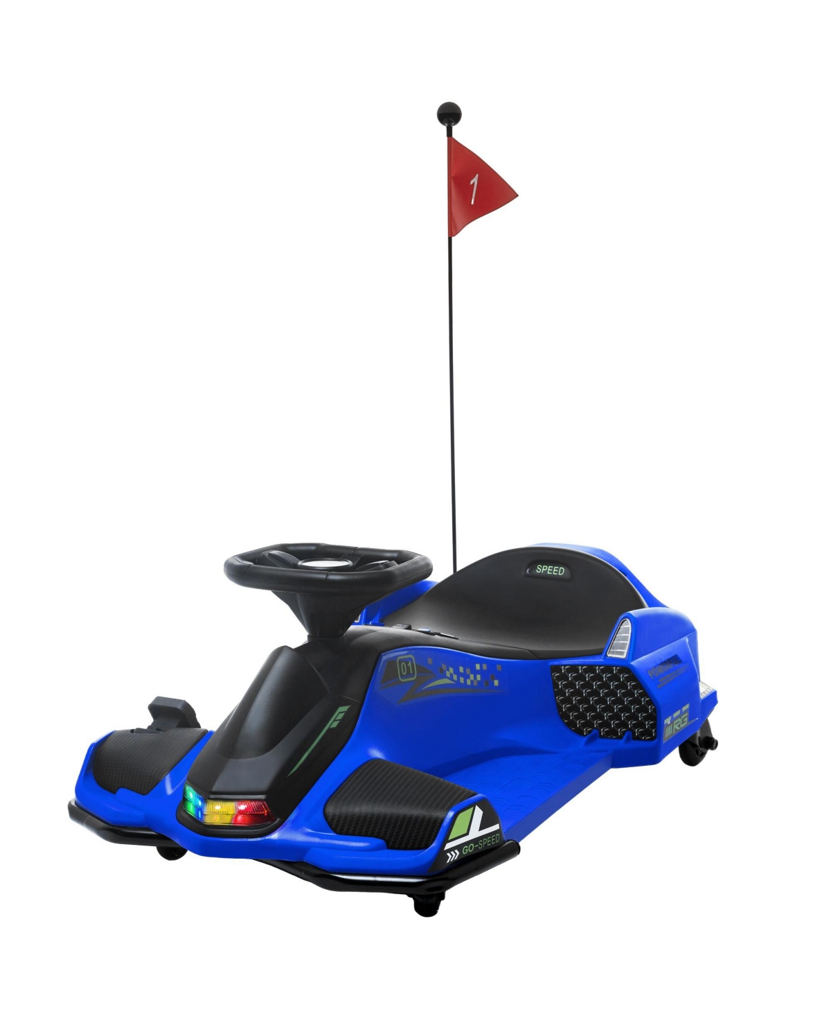 Sevorley Kids Go-Kart, Music, 12V for Supervised Play at Home ages 8 to 12 years - Blue