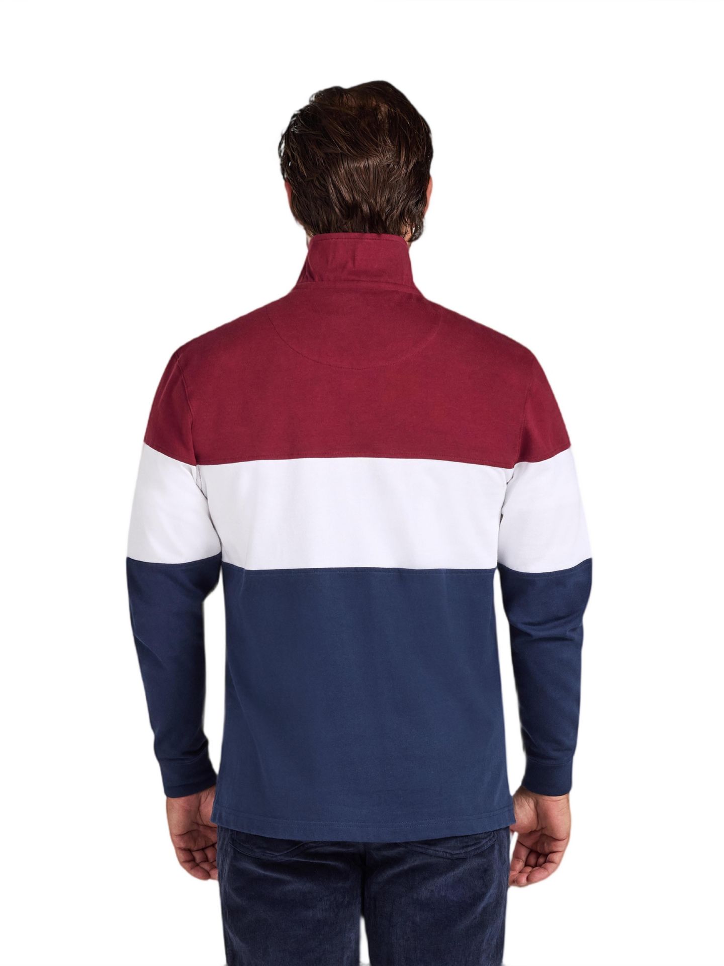 Мужская толстовка Raging Bull Quarter Zip Relaxed-Fit Long-Sleeve, цвет: Тёмно-синий / Красный — фото 3
