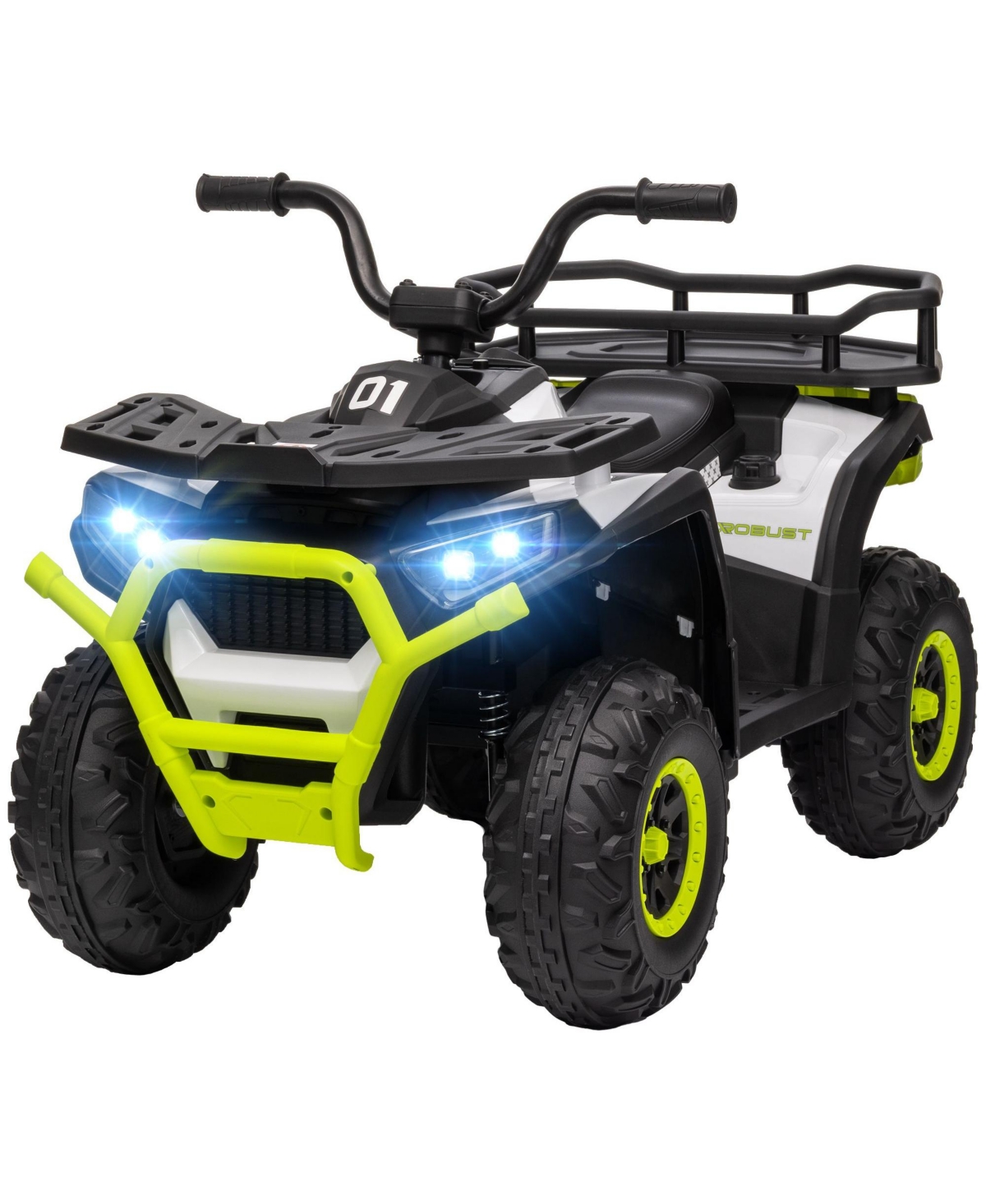Sevorley Kids Ride-On Atv, Music, 12V for Supervised Play at Home ages 3 to 5 years - Green