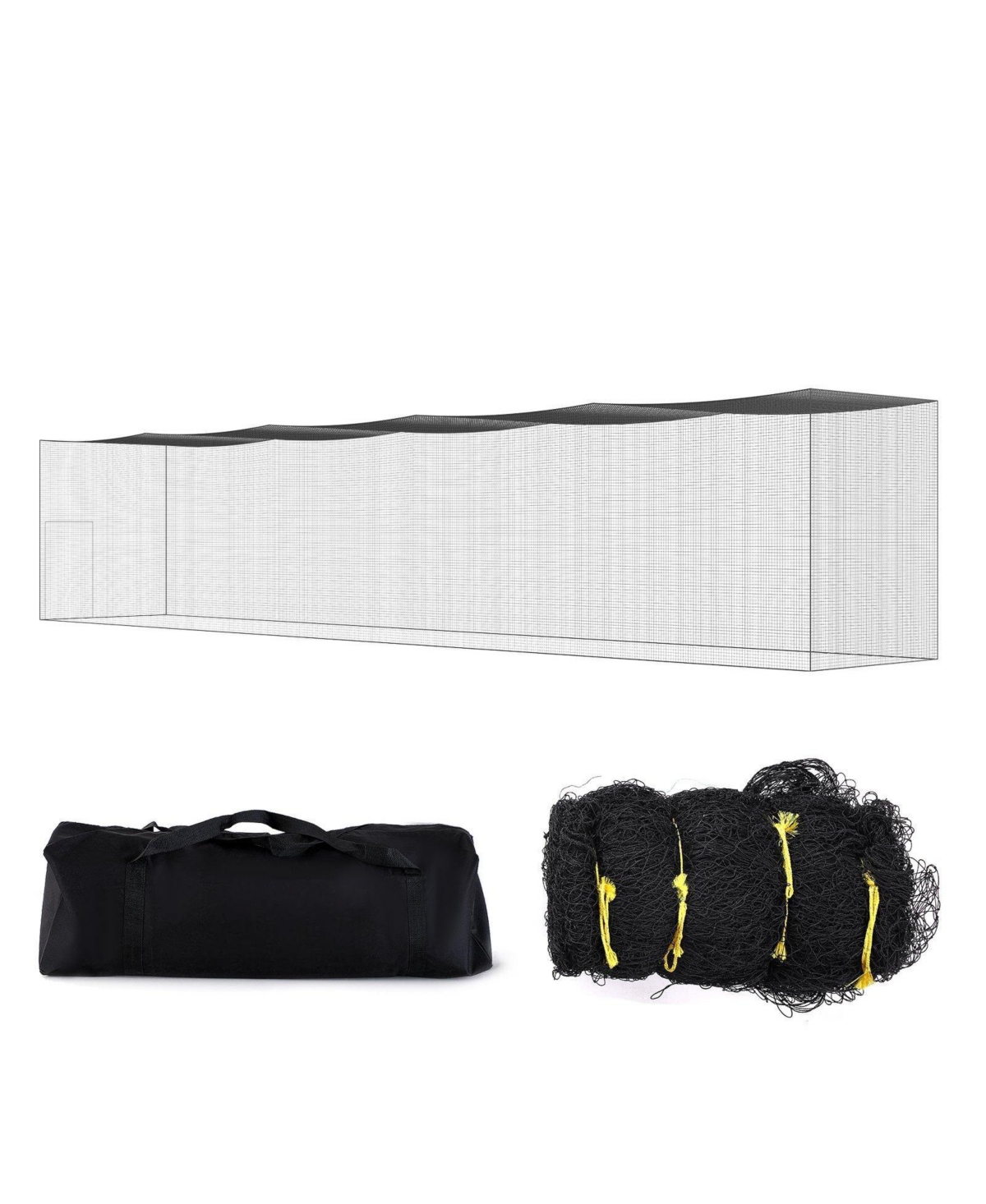 Mecale 70 x 12 x 14 ft Baseball Batting Cage Replacement Net with Door