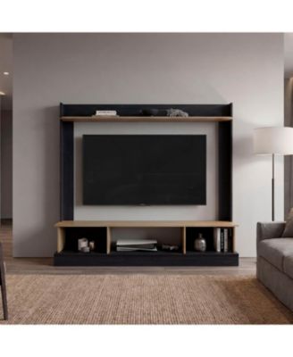 65-Inch TV Entertainment Center Modern Media Console with Storage Shelves