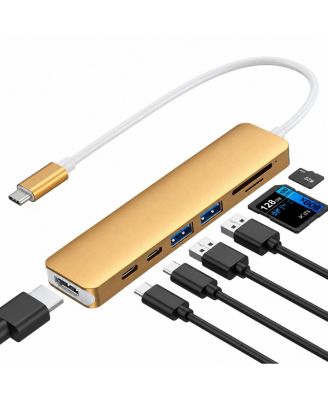 7-in-1 4K60Hz HDMI 100W PD USB-C Hub for Most USB-C Devices