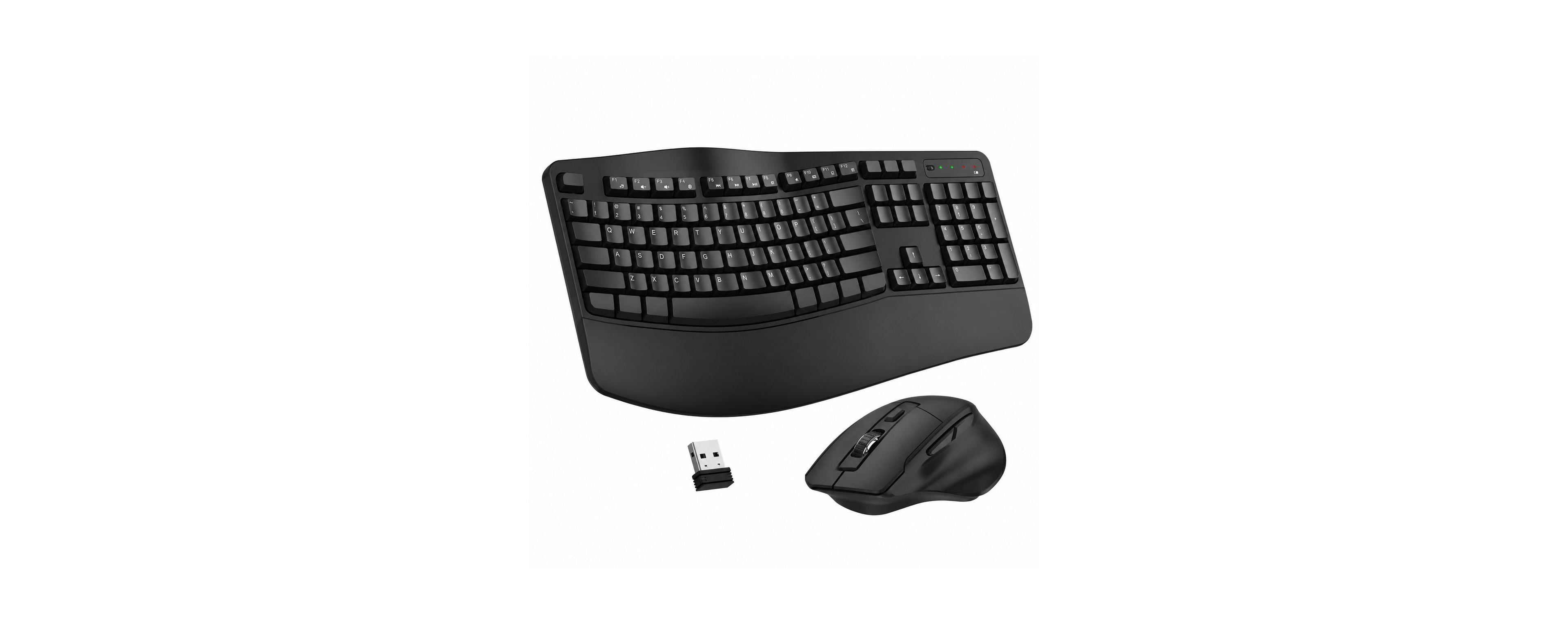 Lofree Wave Ergonomic Wireless Adjustable Keyboard and Mouse Combo for Usb