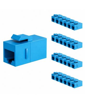 RJ45 10-Gigabit Ethernet Female-to-Female Keystone Coupler Jack, Compatible with Cat5e and Cat6 Ethernet Cables, 25-Pack