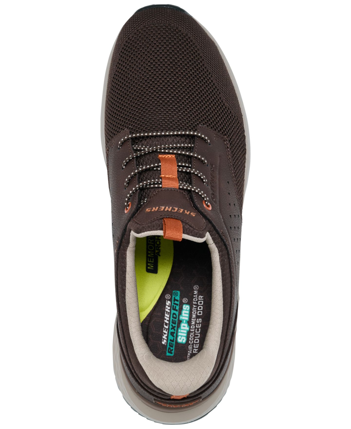 Мужские кроссовки-слипоны Skechers Slade Ultra для ходьбы с пеной с эффектом памяти, цвет: Коричневый — фото 5